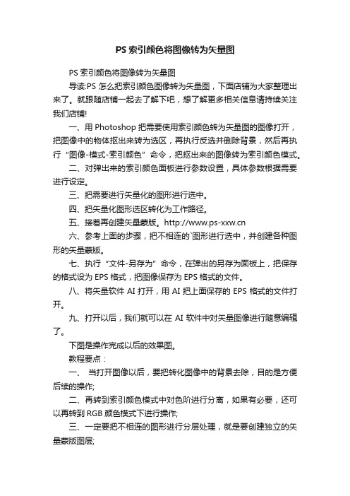 PS索引颜色将图像转为矢量图