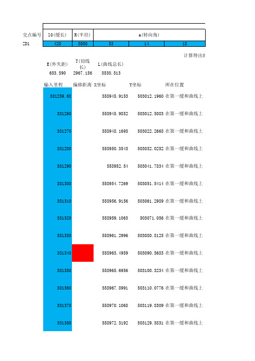 EXCEL坐标反算