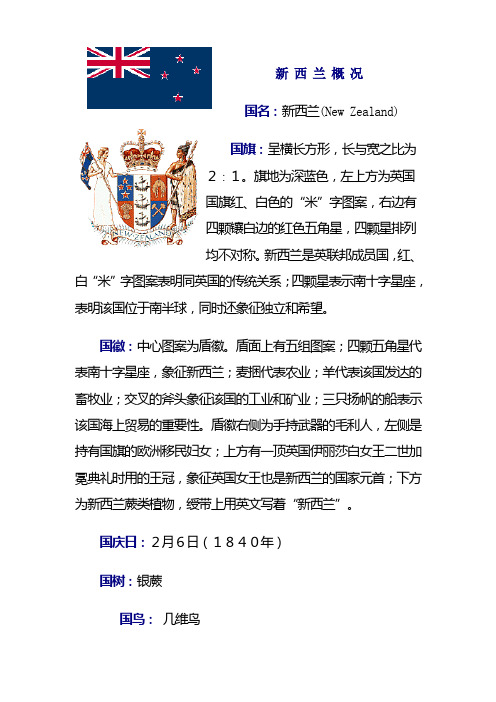 新 西 兰 概 况