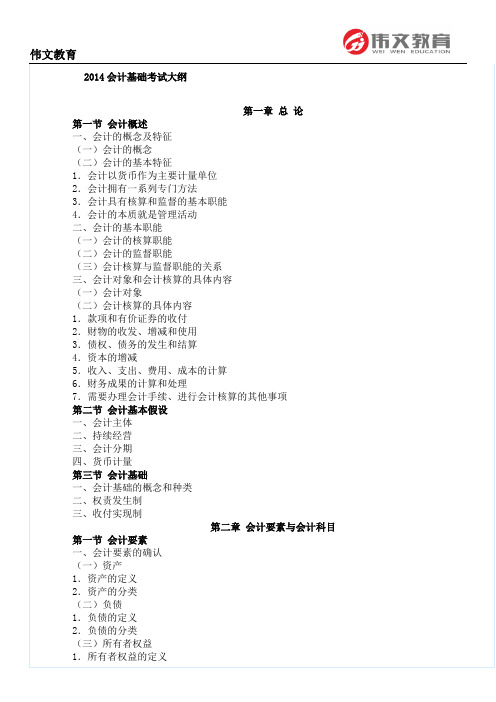 2016年会计基础知识点总结