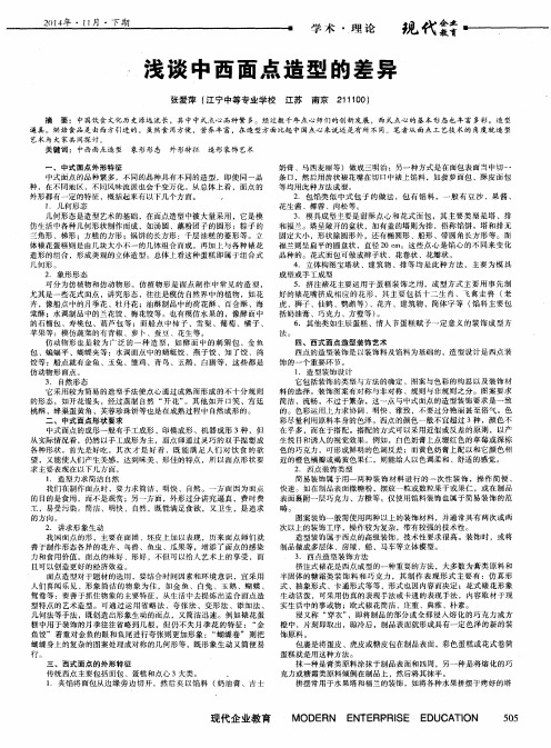 浅谈中西面点造型的差异