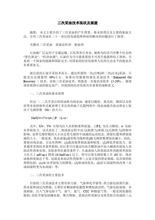 三次采油技术现状及展望