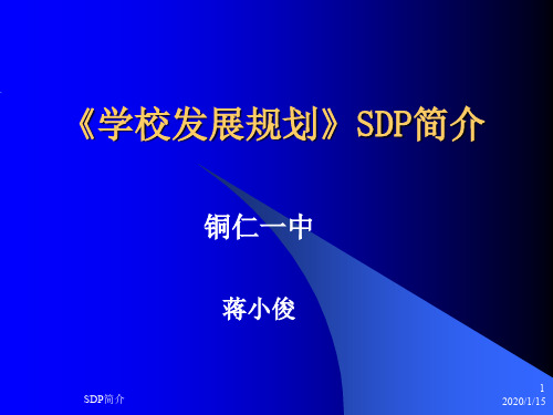 学校发展规划SDP简介