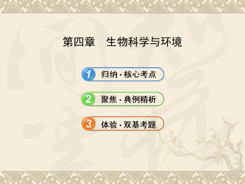 【全程复习方略】高中生物 第四章 生物科学与环境配套课件 浙科版选修2