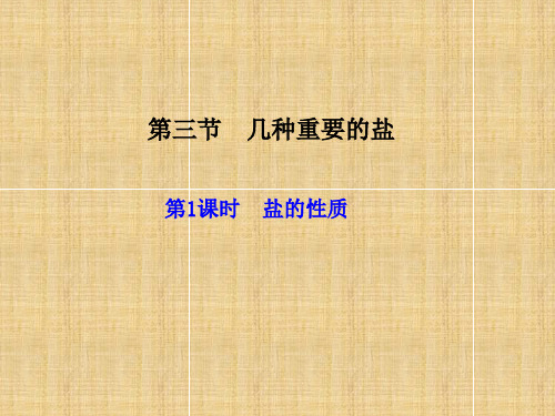 福建省永定县坎市中学九年级化学全册 第7章 第3节 第1课时 盐的化学性质名师精编课件 沪教版