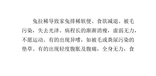 每日一招：土方治疗兔拉稀