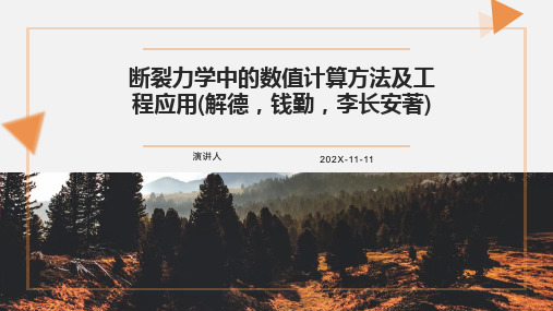 断裂力学中的数值计算方法及工程应用(解德,钱勤,李长安著)PPT模板