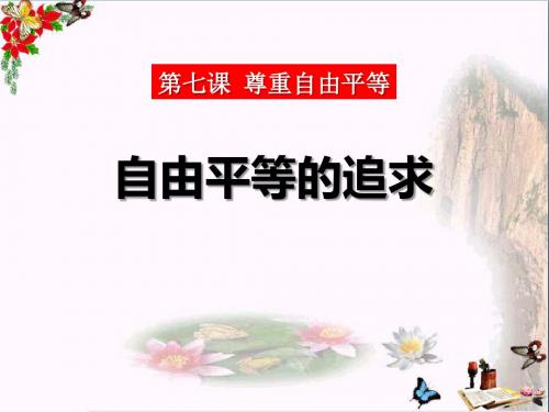《自由平等的追求》PPT