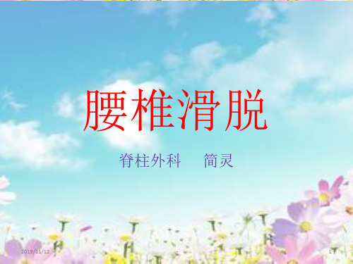 腰椎滑脱 幻灯片PPT课件