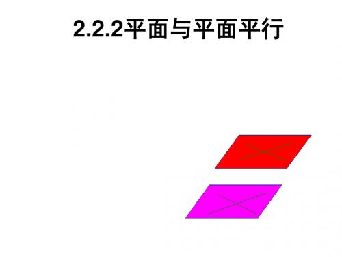 2.2.2 平面和平面平行的判定