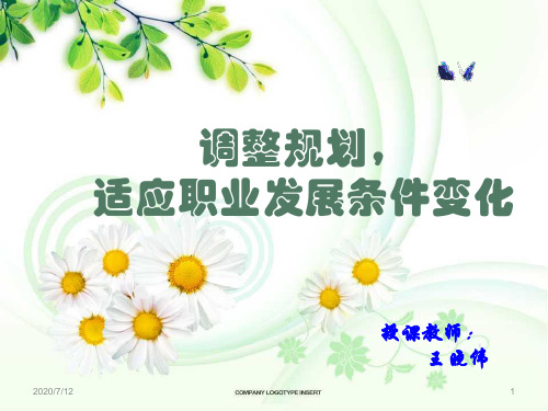 调整规划,适应发展条件变化(课堂PPT)