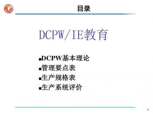 DCPW基本常识