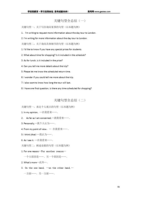 英语关键句型