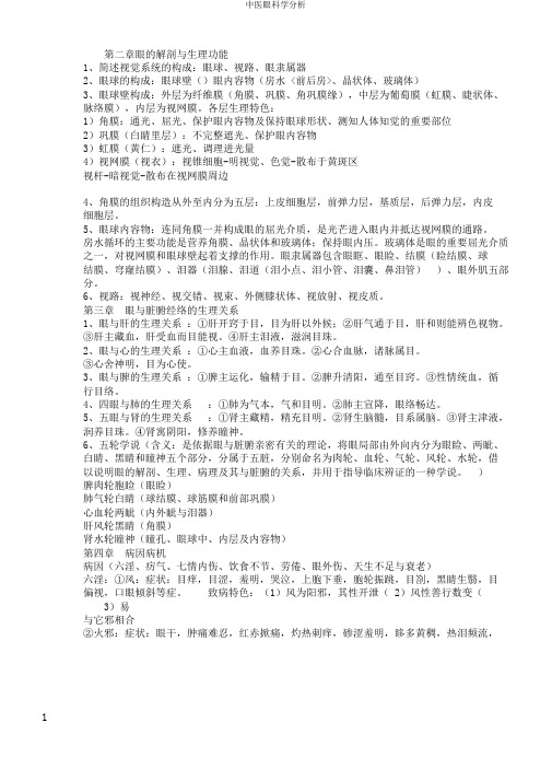 中医眼科学分析