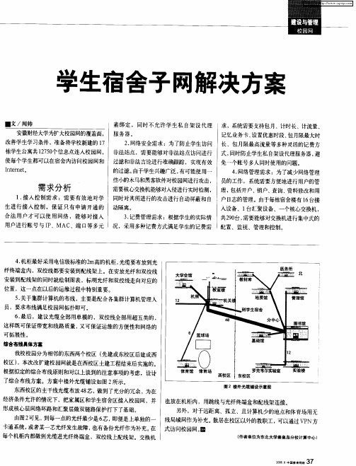 学生宿舍子网解决方案