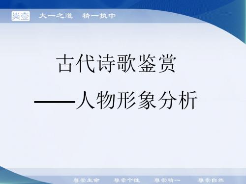 高中语文复习课件：古代诗歌鉴赏-人物分析 (共14张PPT)