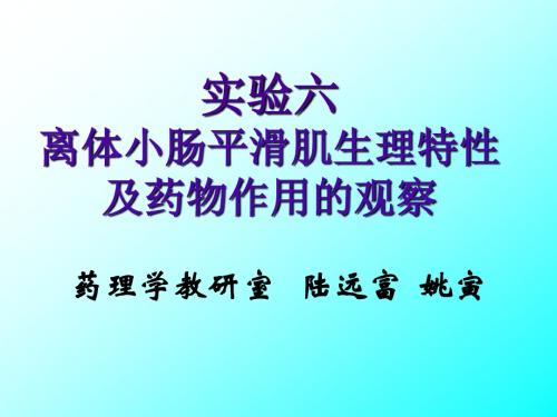 实验四 家兔离体小肠平滑肌生理特性及药物作用的观察