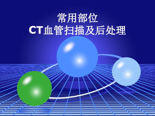 CT血管造影及后处理