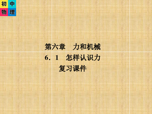 2020年春沪粤版八年级物理下册第六章 6.1 怎样认识力  复习课件(共20张PPT)