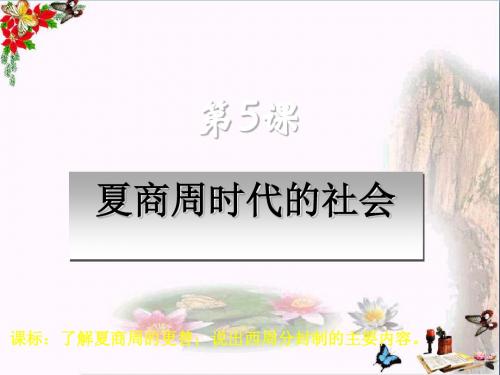 夏商周时代的社会ppt4 华东师大版