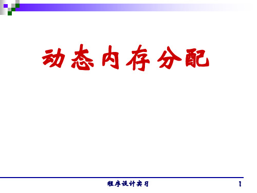 动态内存分配