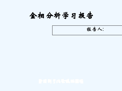 金相分析学习报告 PPT