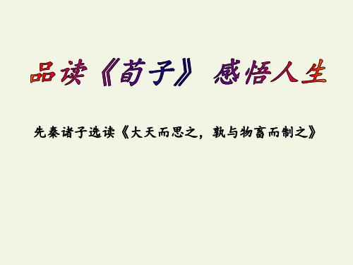 高中语文选修先秦诸子选读课件-3.1 大天而思之,熟与物畜而制之8-人教版