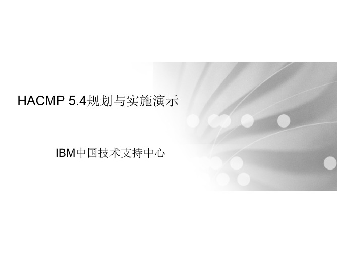 HACMP 5.4规划与实施演示
