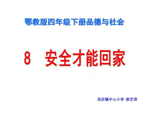 品德与社会四年级下册《安全才能回家》交通标志