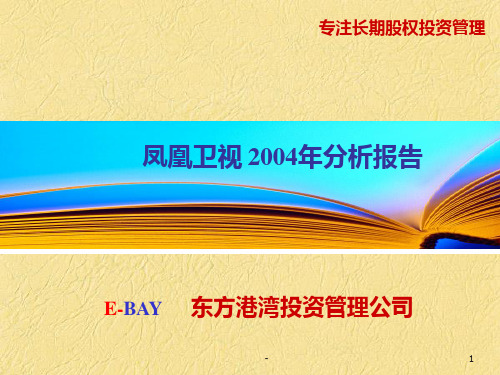 凤凰卫视2004年分析报告PPT课件