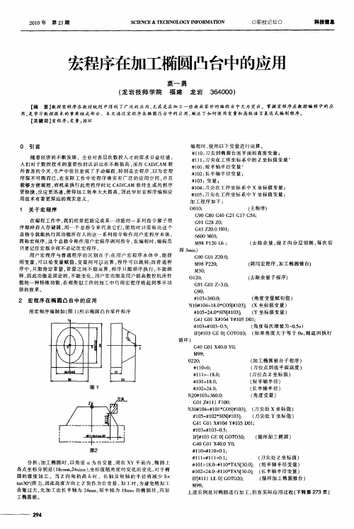 宏程序在加工椭圆凸台中的应用