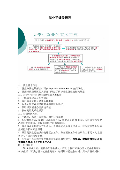 就业指导课《就业手续及流程》