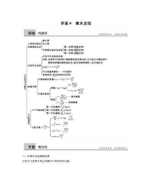 沪科版高中物理必修二第5章《万有引力与航天》word章末学案