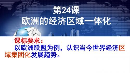 岳麓书社版高中历史必修二5.24《欧洲的经济区域一体化》课件(28张)(共28张PPT)