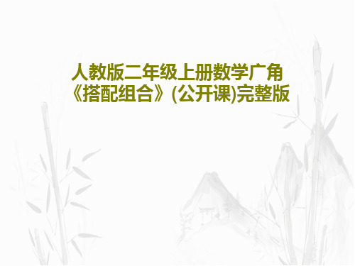 人教版二年级上册数学广角《搭配组合》(公开课)完整版PPT文档26页