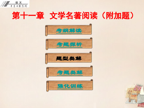 广东省2016年中考语文冲刺复习 第十一章 文学名著阅读(附加题)课件