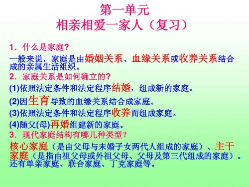 相亲相爱一家人复习课件