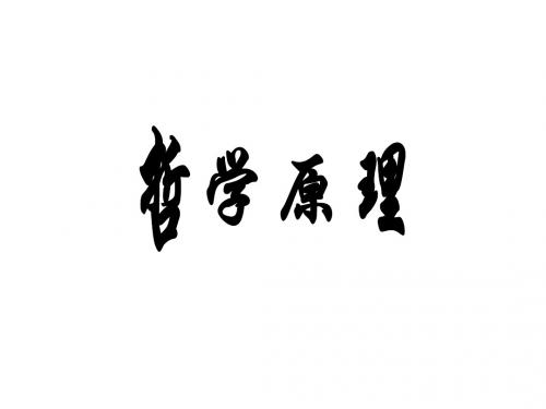 哲学原理归纳
