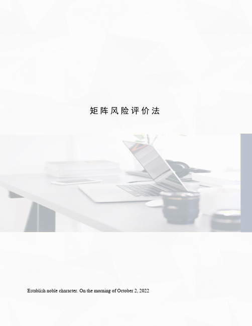 矩阵风险评价法