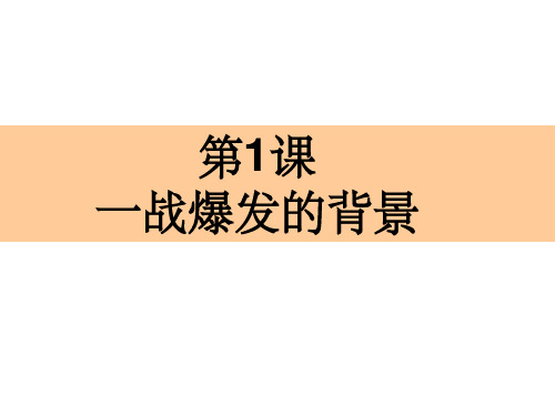 《第一次世界大战的爆发》(优秀版)ppt课件