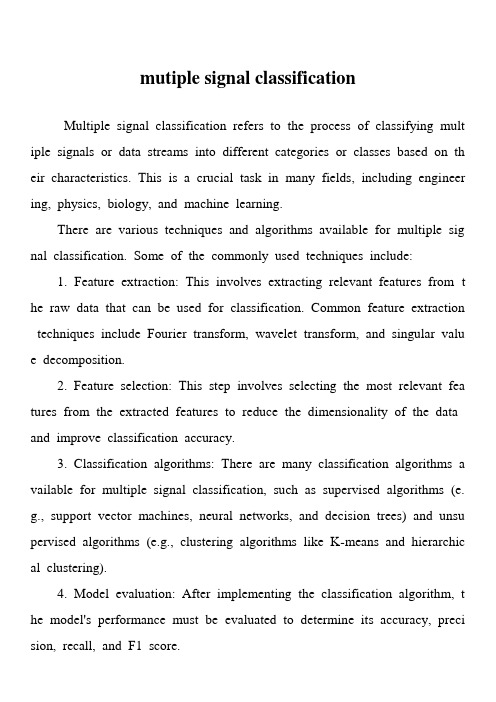 mutiple signal classification