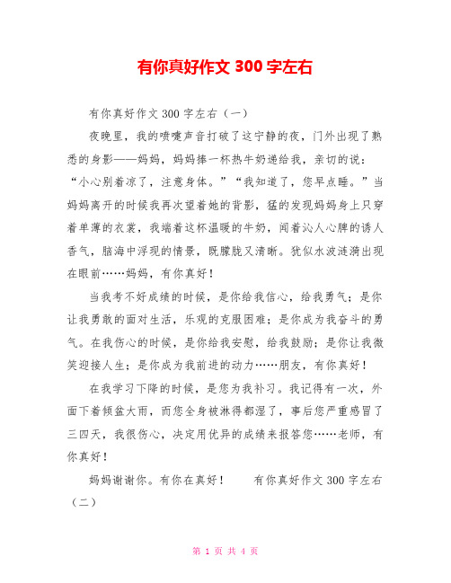有你真好作文300字左右