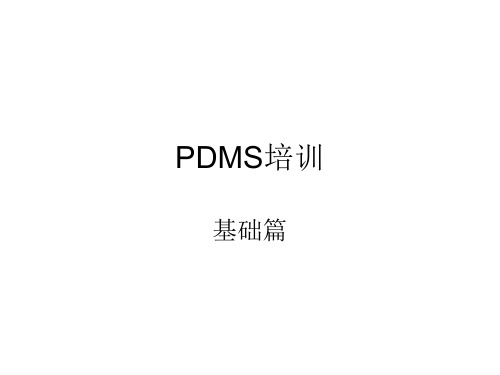 PDMS基础培训