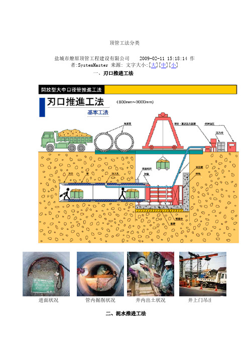 顶管工法分类