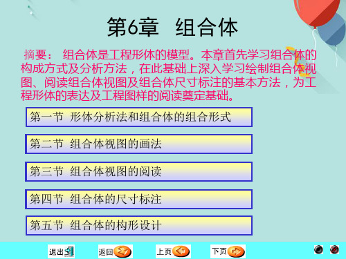 形体分析法和组合体的组合形式PPT资料优选版