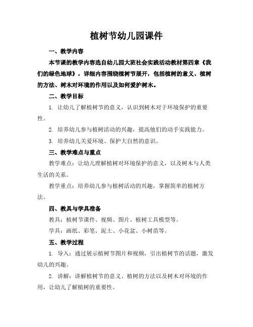 植树节幼儿园课件