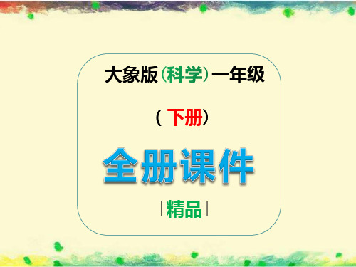 大象版一年级科学下册全册完整教学课件