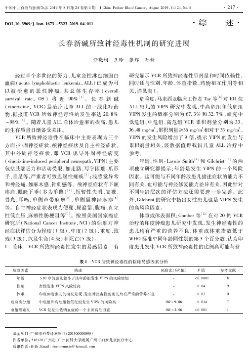 长春新碱所致神经毒性机制的研究进展