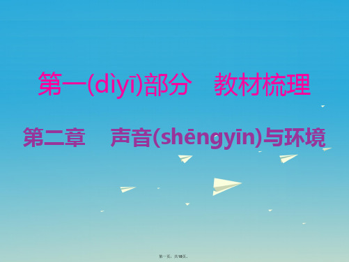 广东中考物理总复习第二章声音与环境课件粤教沪版