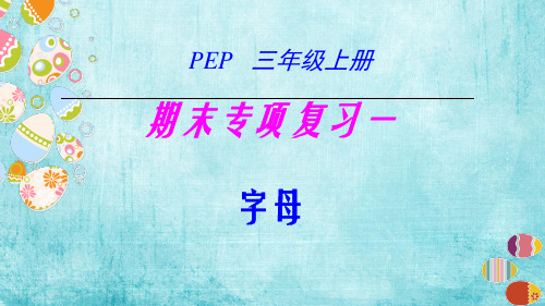 人教版(PEP)小学英语期末专项复习：字母课件